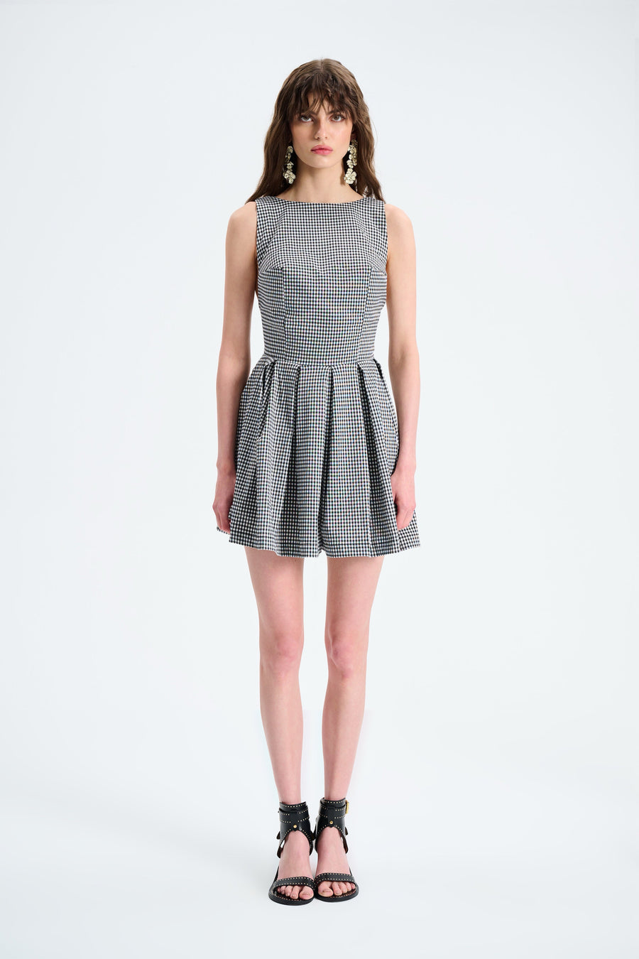 ALICE OVERALL / BLACK AND WHITE GINGHAM