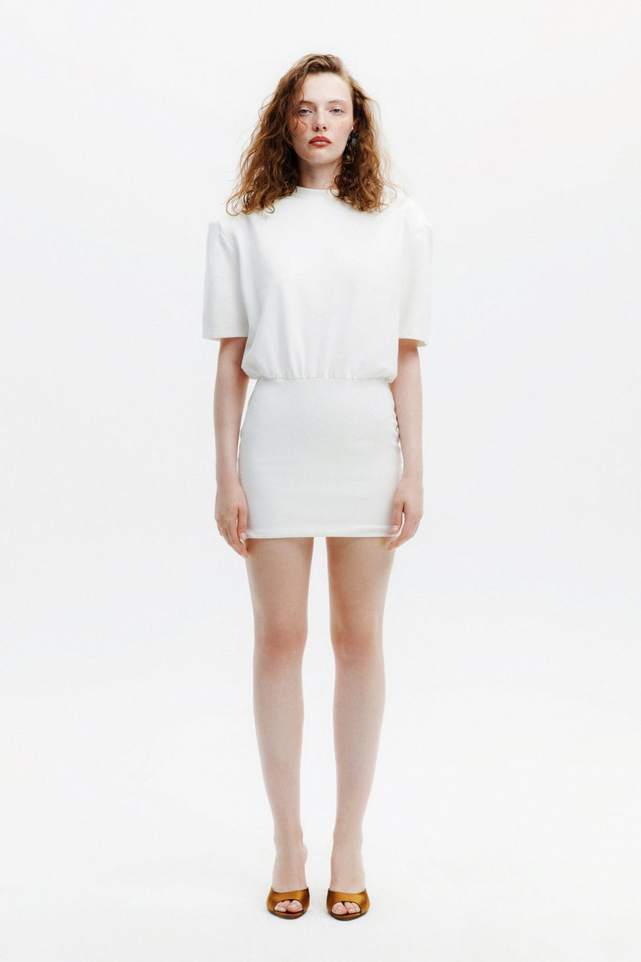 MIU T-SHIRT DRESS / WHITE