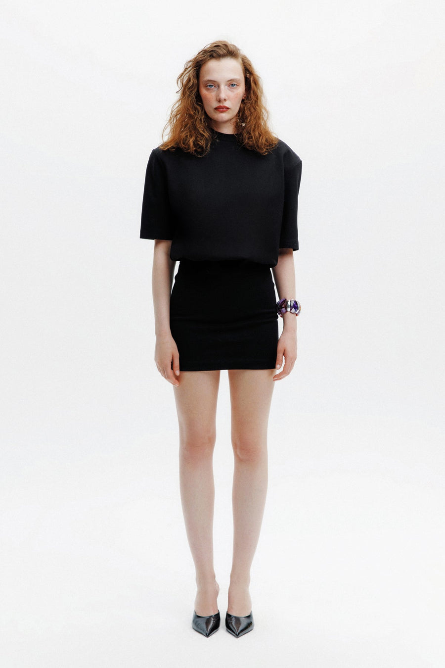 MIU T-SHIRT DRESS / BLACK