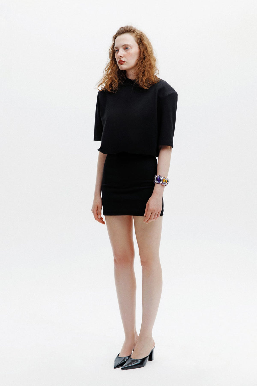 MIU T-SHIRT DRESS / BLACK