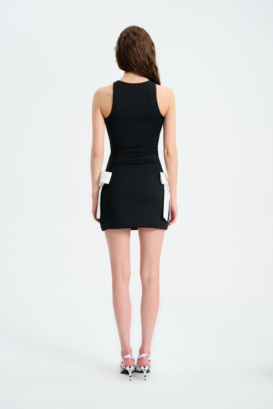 ODETTE MINI DRESS / BLACK AND WHITE