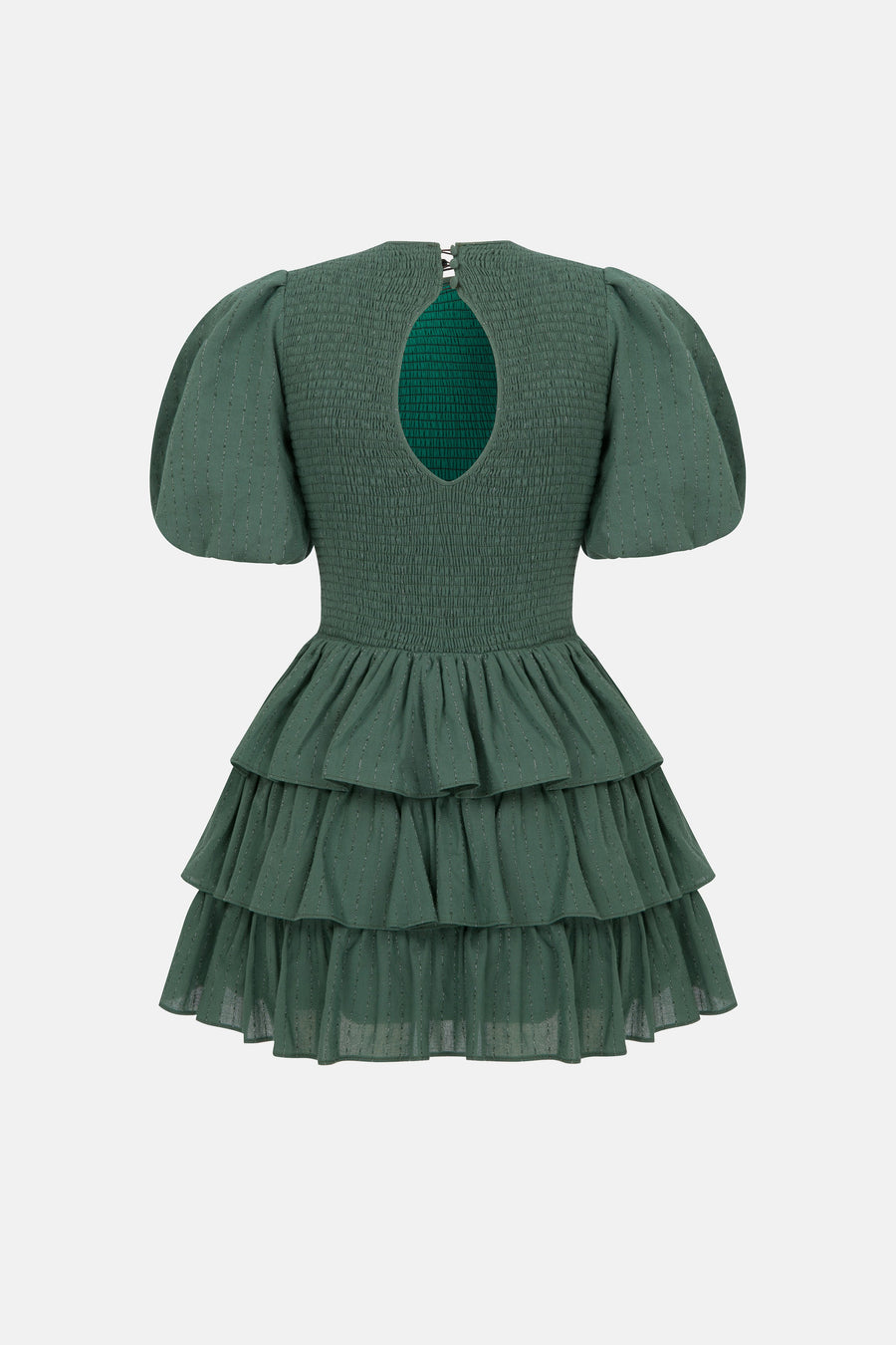 WISHES BALLOON SLEEVE DRESS / GREEN