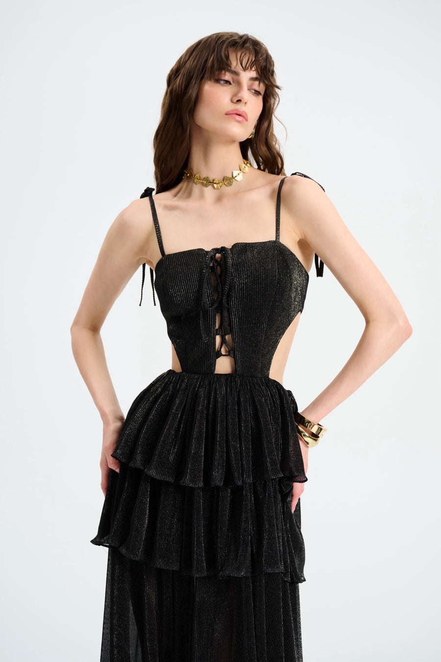 ARIA DRESS / BLACK SPARKLED