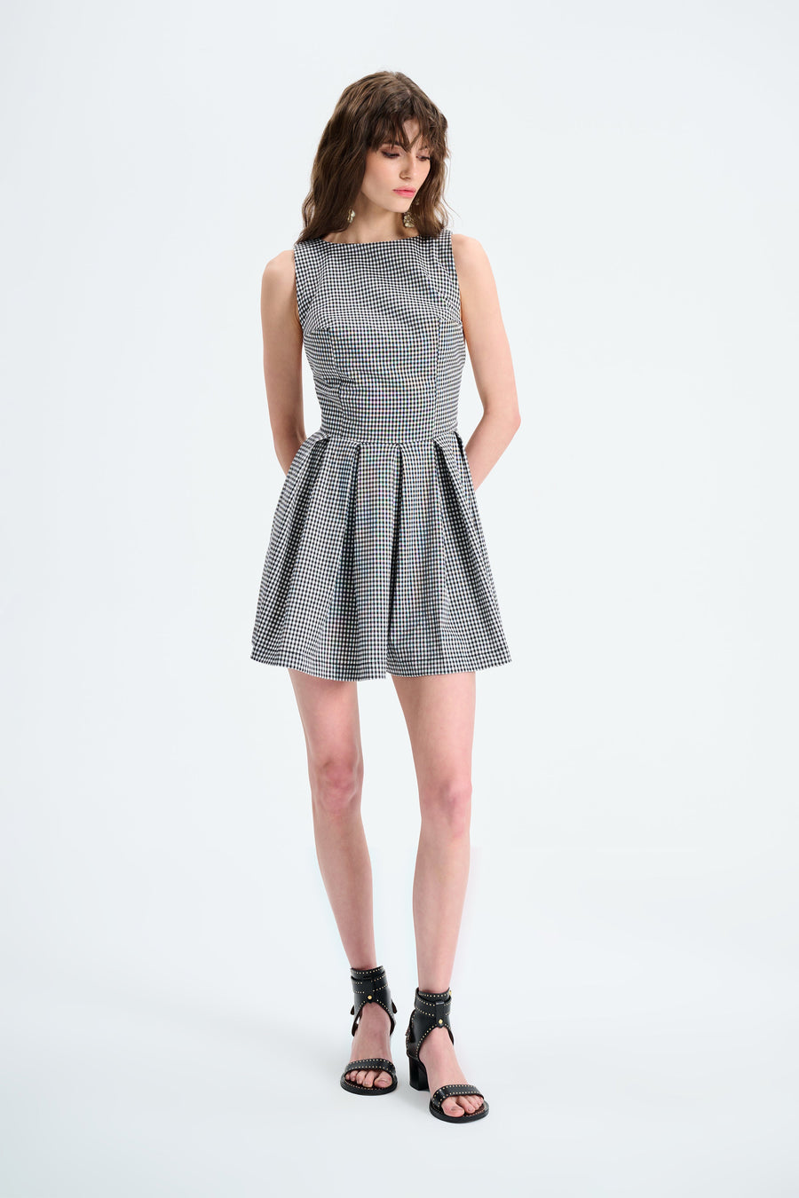 ALICE OVERALL / BLACK AND WHITE GINGHAM