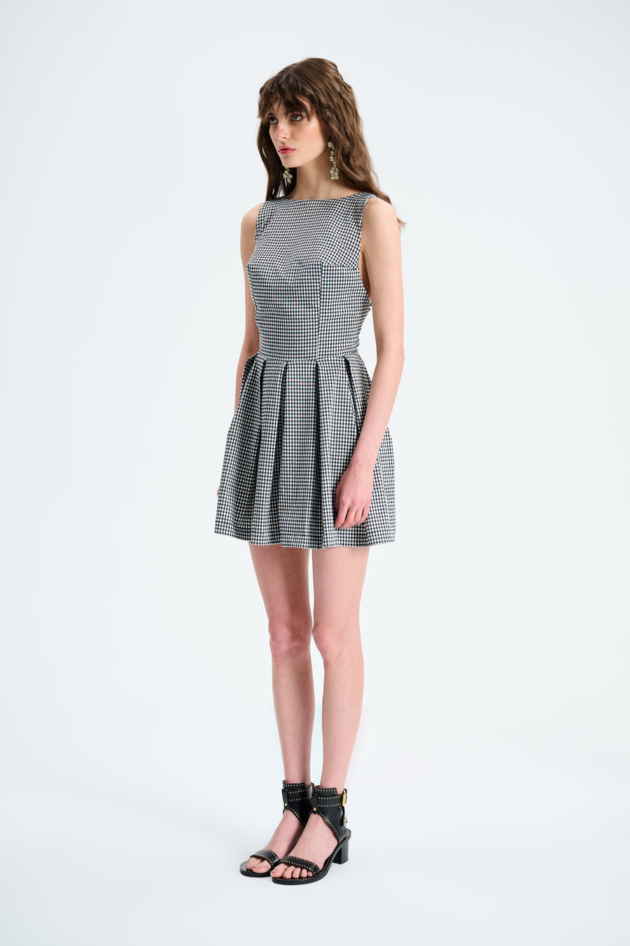ALICE OVERALL / BLACK AND WHITE GINGHAM