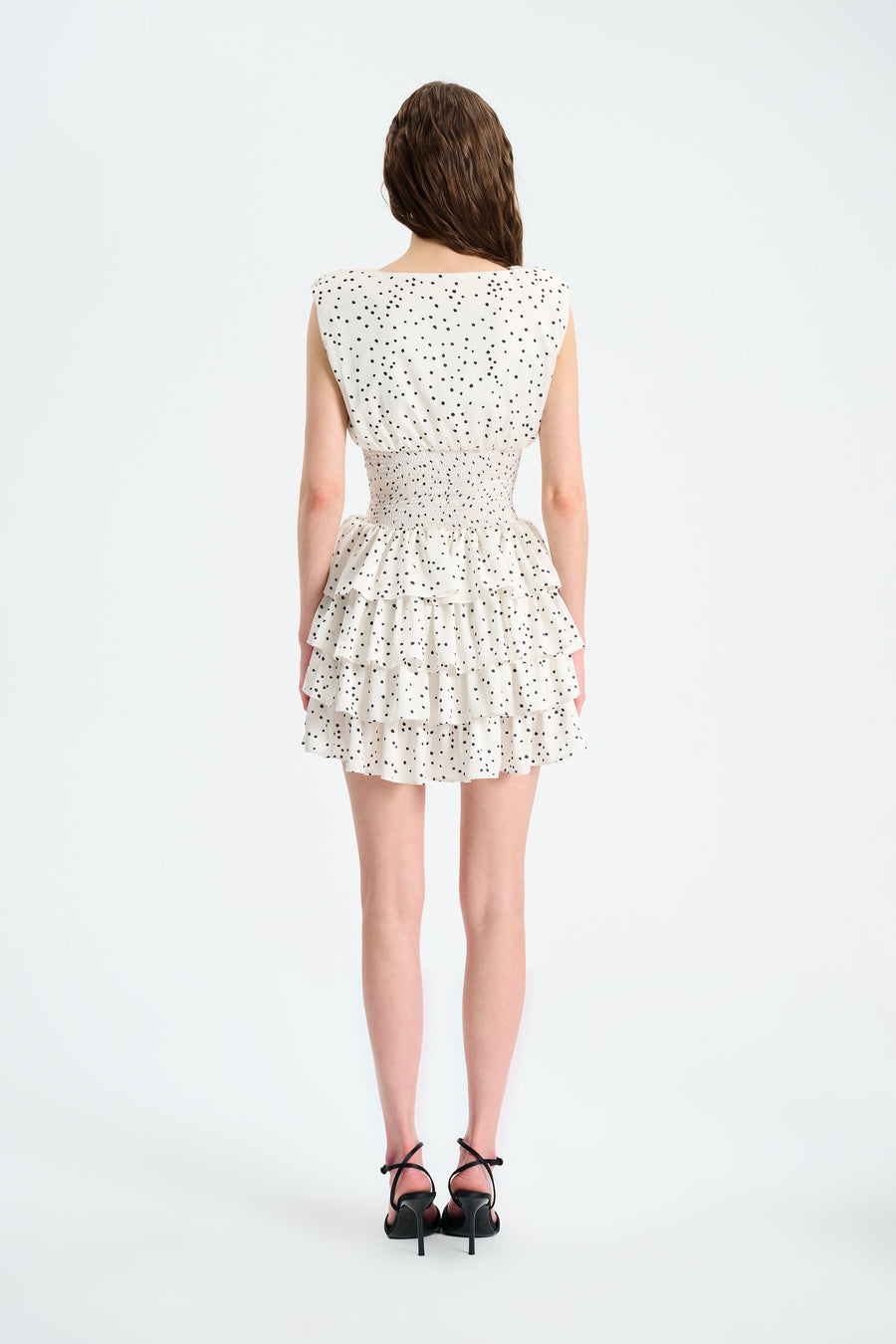 COCO DRESS / WHITE POLKA DOT