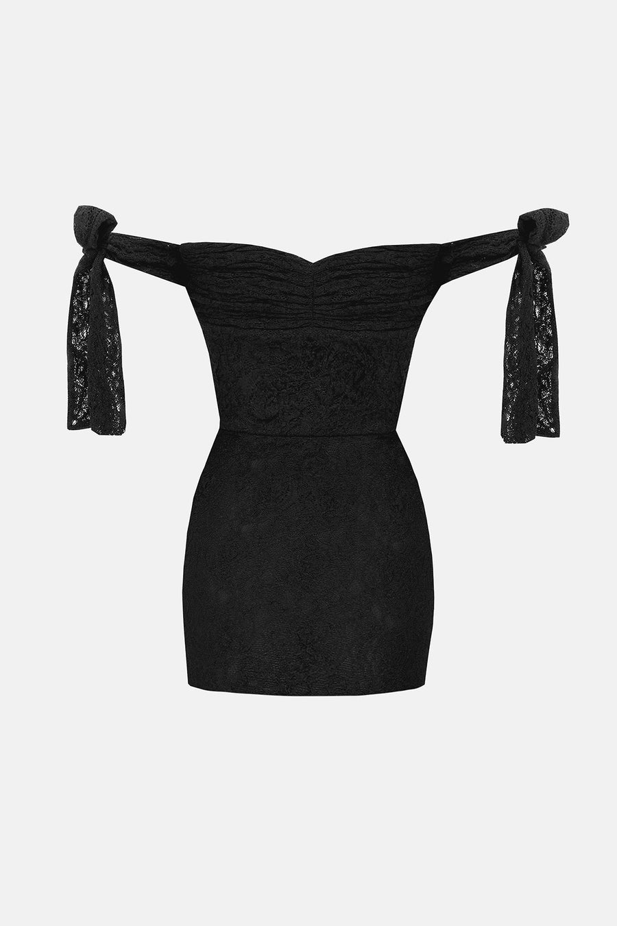 NYLA LACE DRESS / BLACK