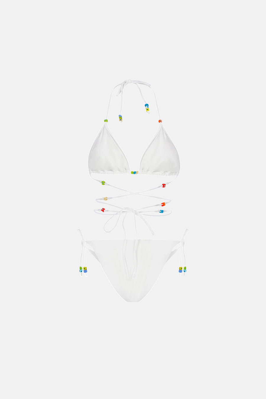 CALYPSO BEADED BIKINI / WHITE