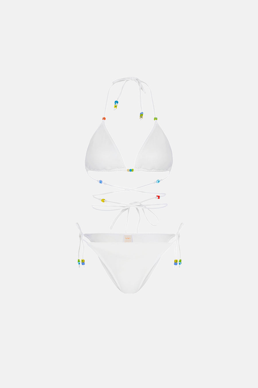 CALYPSO BEADED BIKINI / WHITE