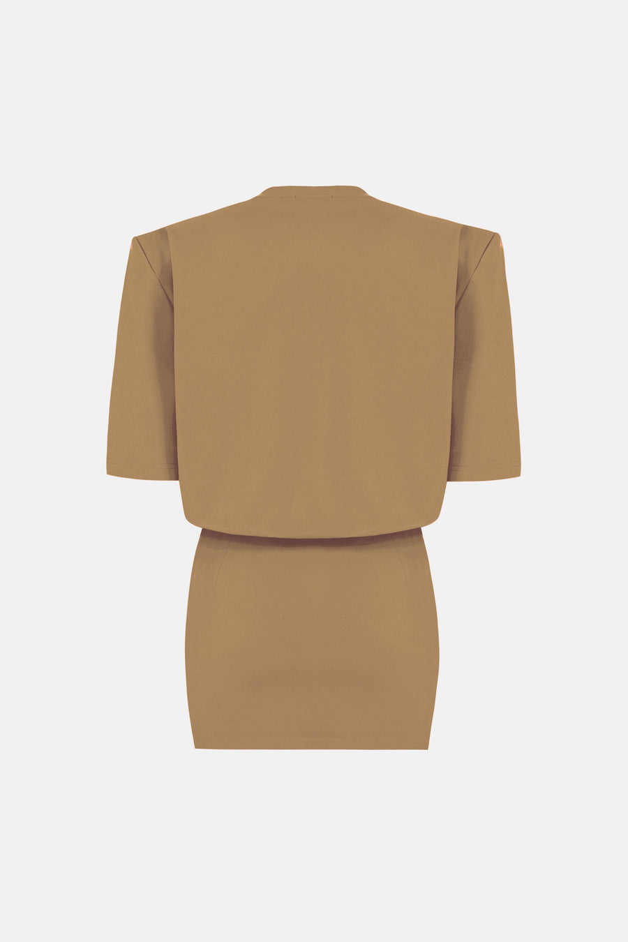 MIU T-SHIRT DRESS / LIGHT BROWN