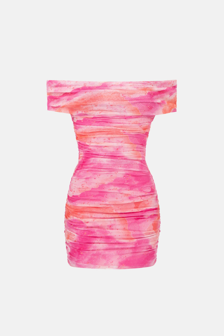 MARIMAR DRESS / PINK PATTERNED TULLE