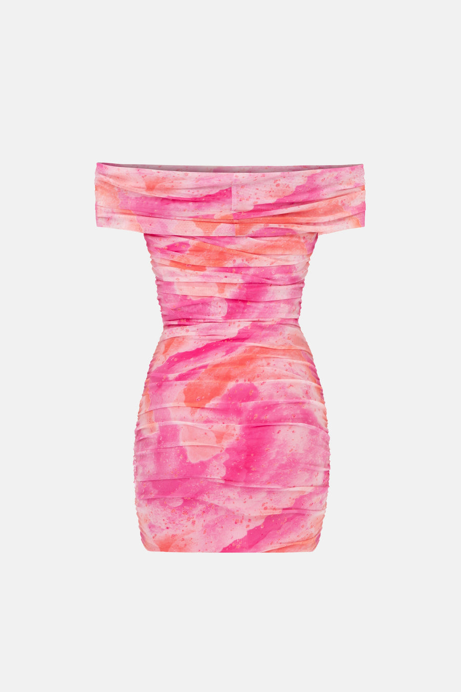 MARIMAR DRESS / PINK PATTERNED TULLE