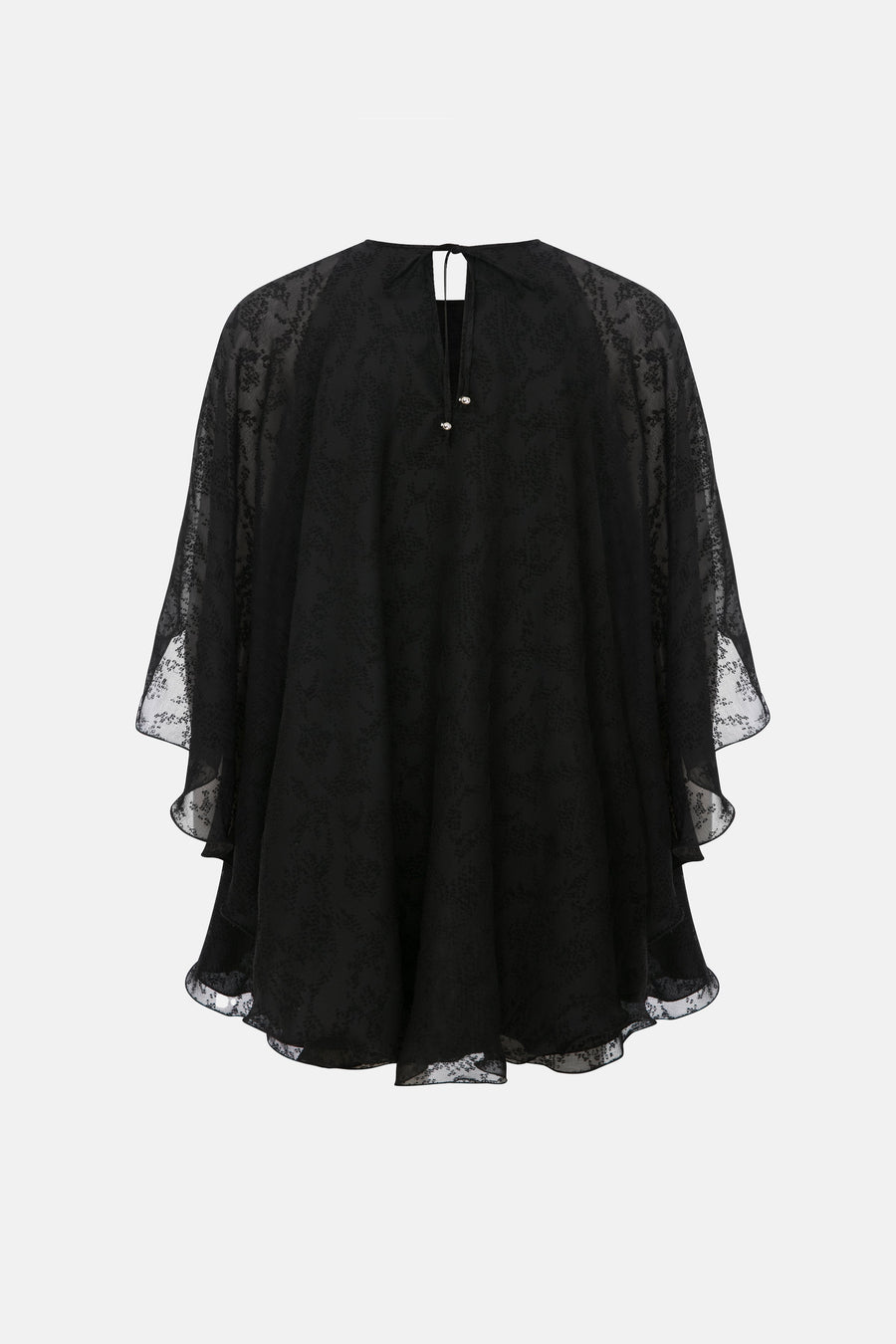HOLLY CAPE DRESS / BLACK