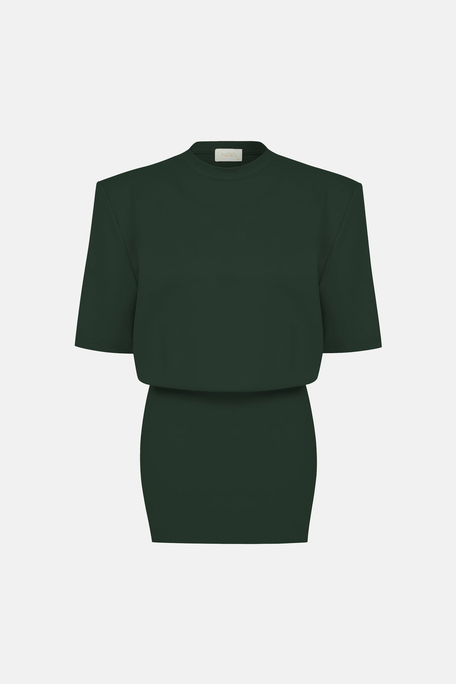 MIU T-SHIRT DRESS / DARK GREEN