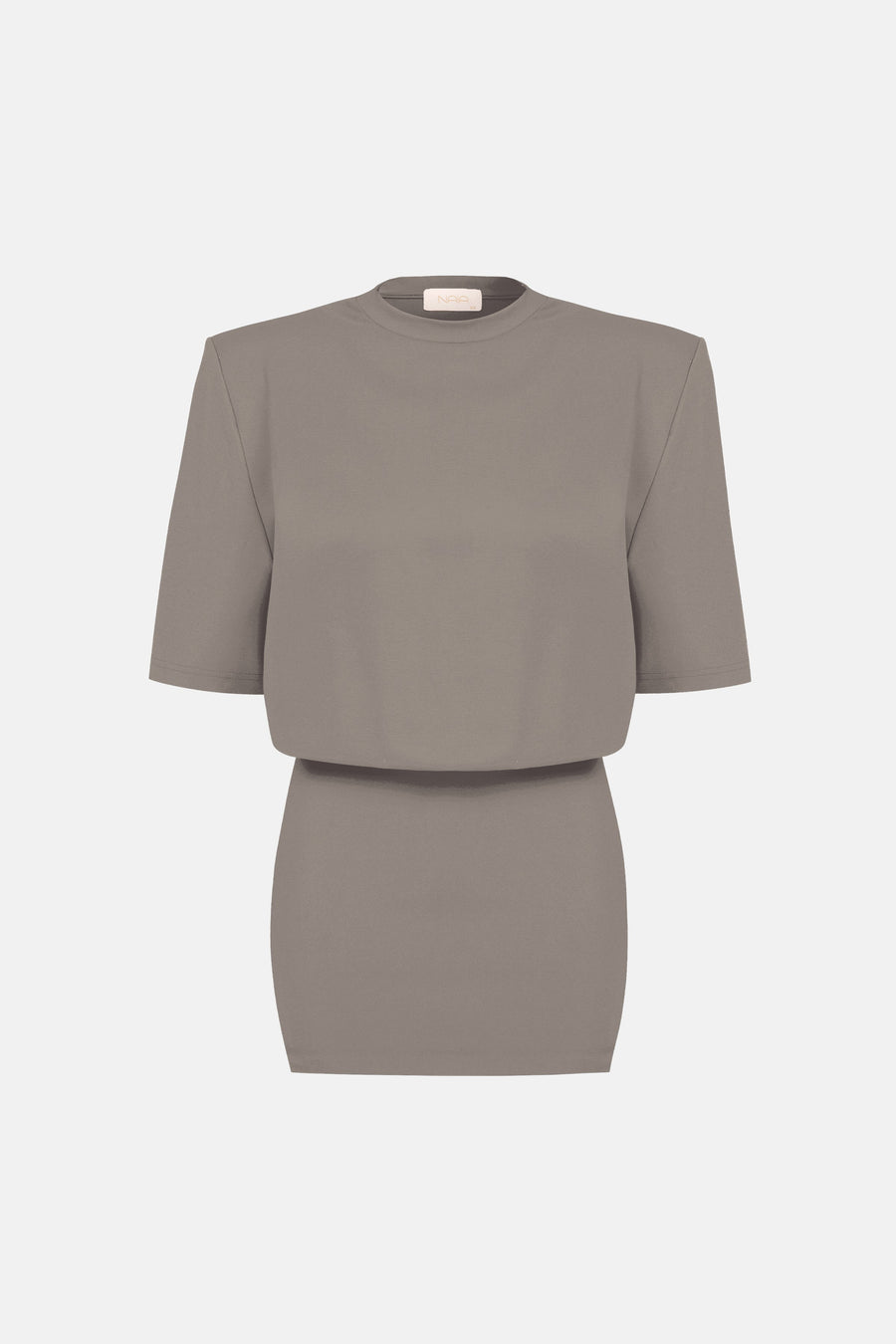 MIU T-SHIRT DRESS / STONE COLOR