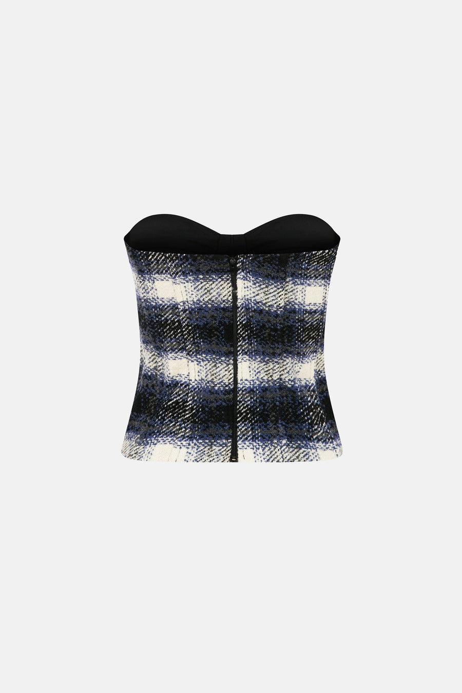 GRACE TOP / NAVY BLUE PLAID