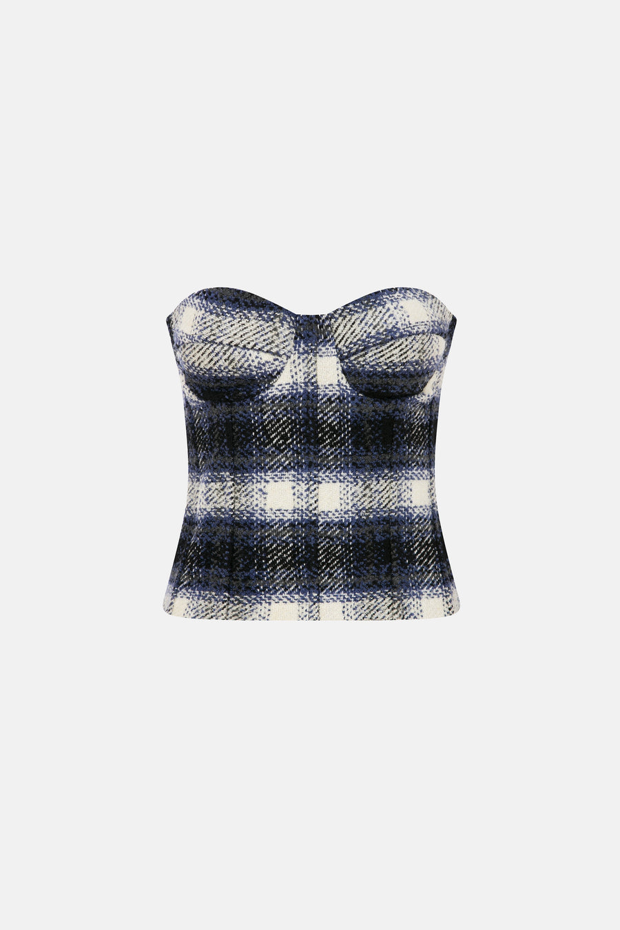 GRACE TOP / NAVY BLUE PLAID