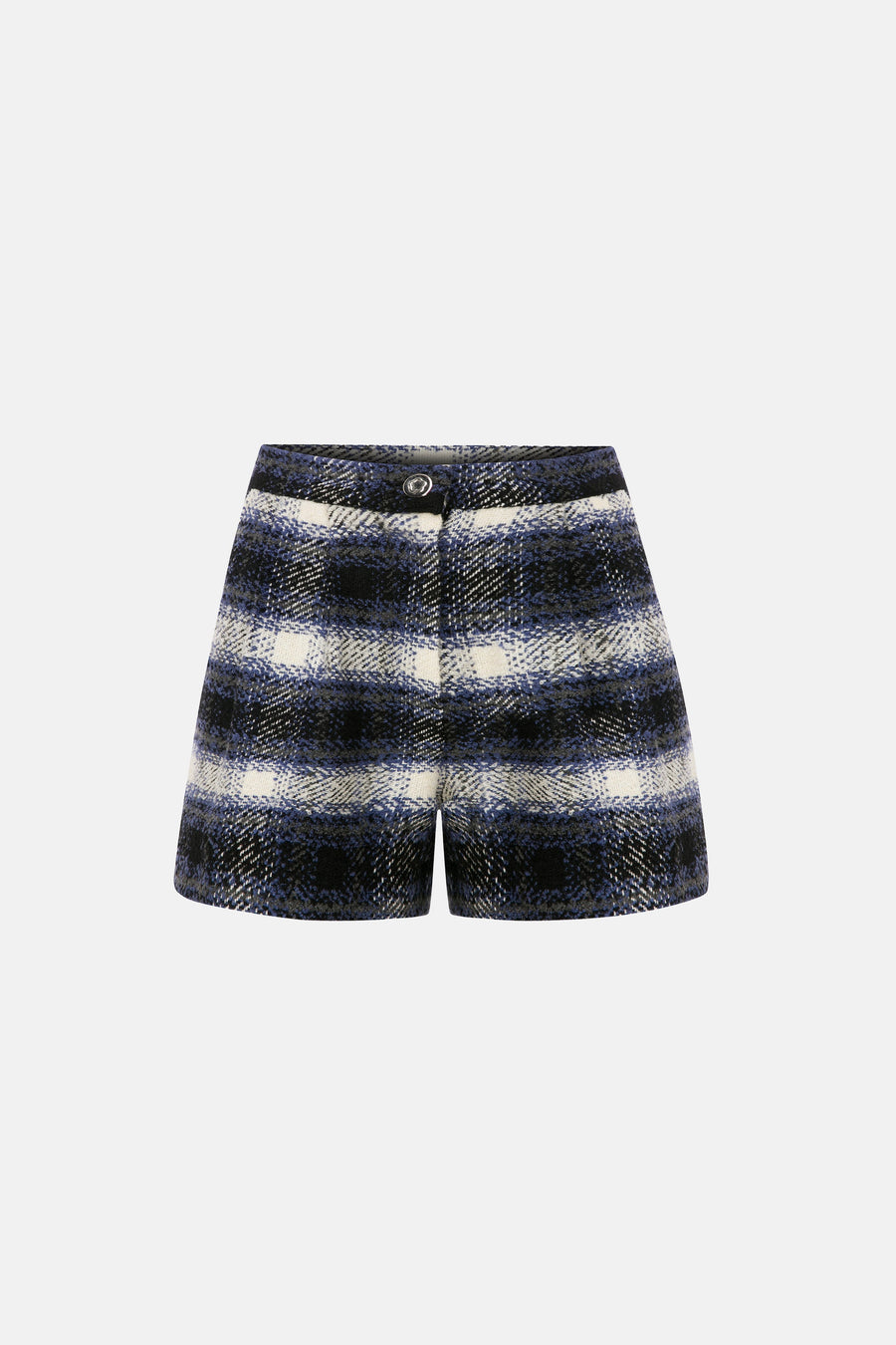 GRACE SHORTS / NAVY BLUE PLAID