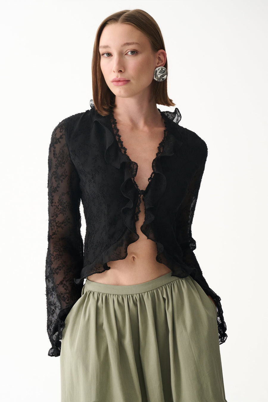 AVA MAXI SKIRT / GREEN