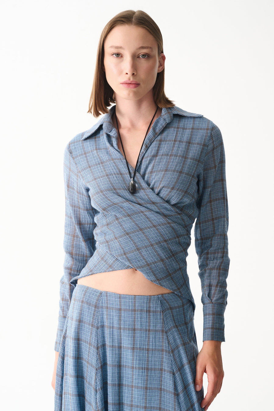 GINA SHIRT / BLUE PLAID