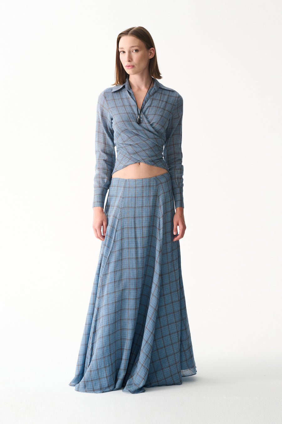VEGA SKIRT / BLUE PLAID