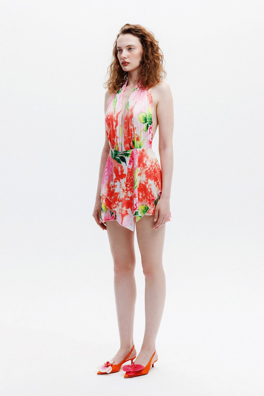 PIXIE DRESS / PINK JUNGLE PATTERN