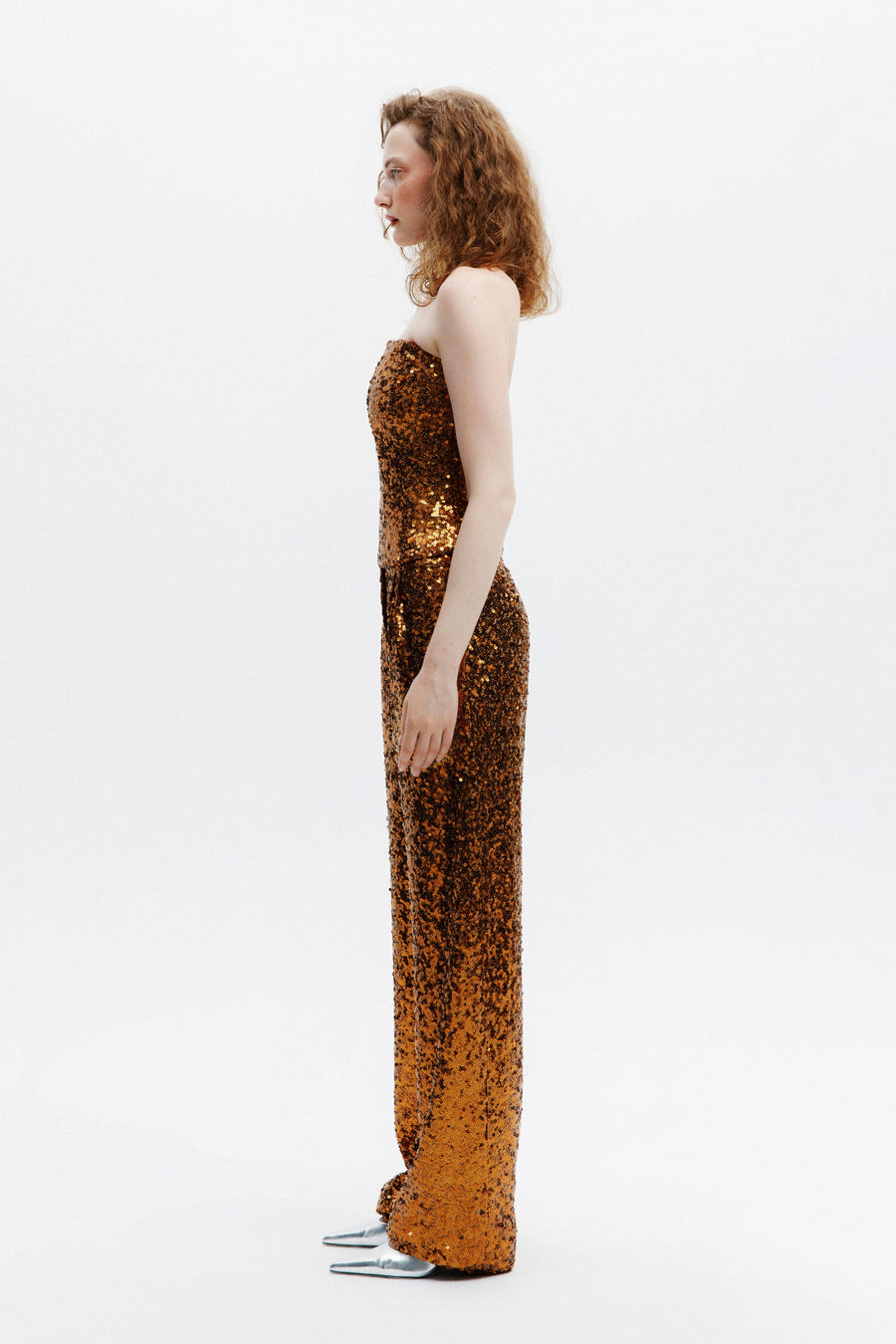 ALLURE TROUSERS / BRONZE SEQUINED