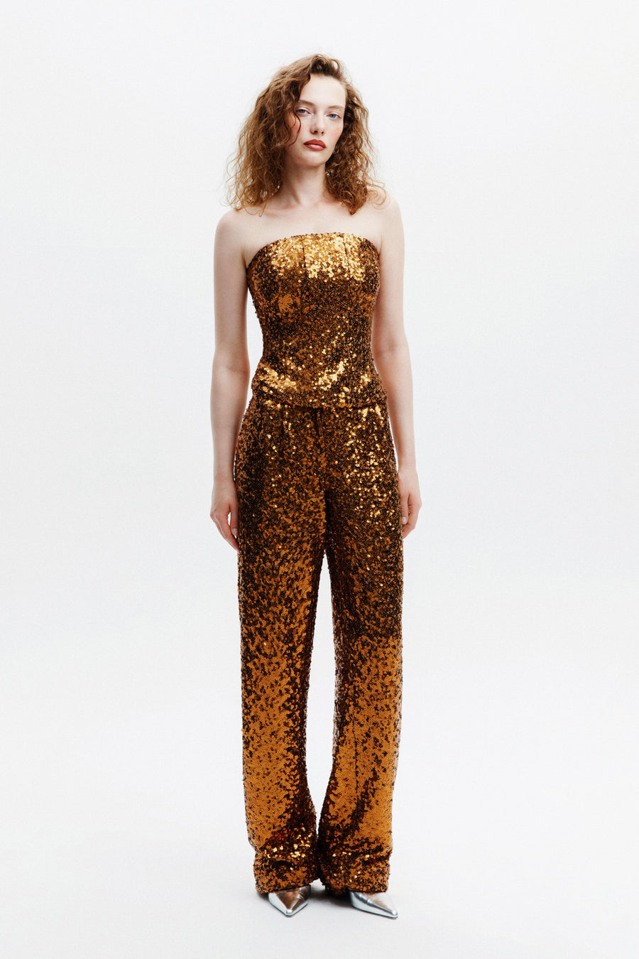 ALLURE TROUSERS / BRONZE SEQUINED