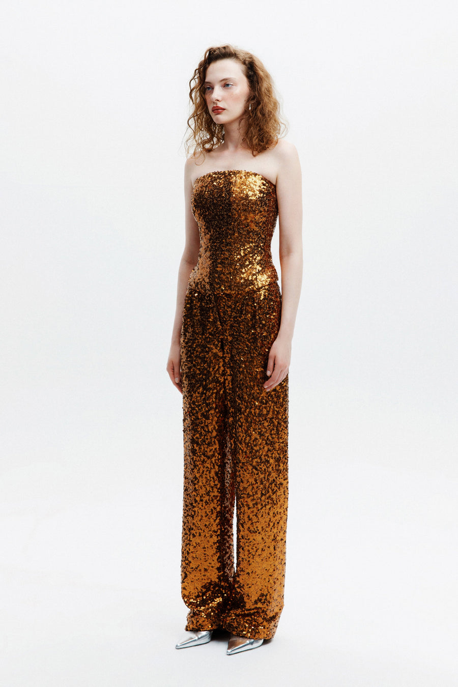 ALLURE TROUSERS / BRONZE SEQUINED