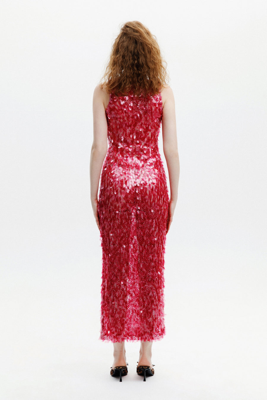 PARISA DRESS / PINK SEQUINED