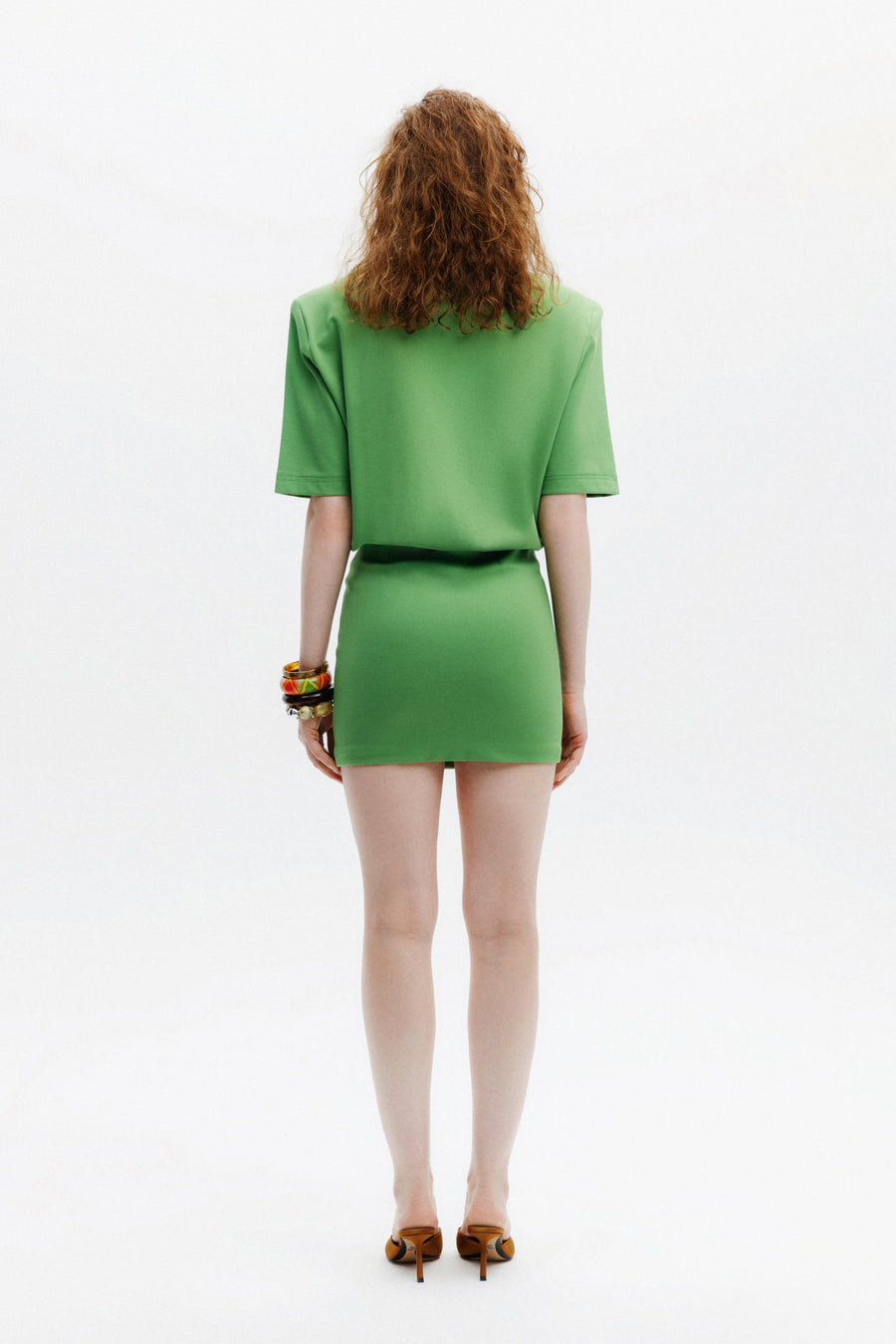 MIU T-SHIRT DRESS / GREEN