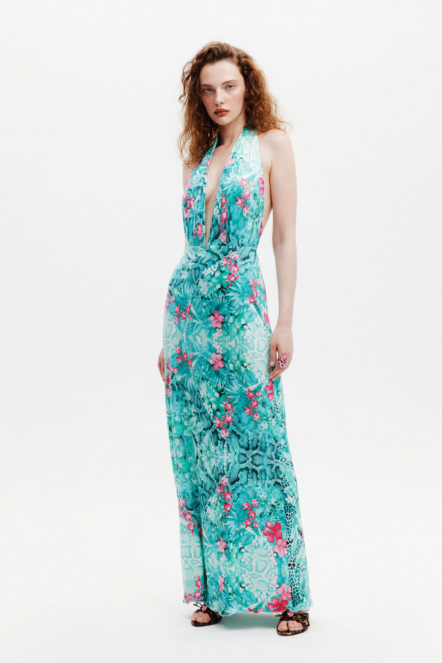 ROSALIE DRESS / TURQUOISE FLORAL