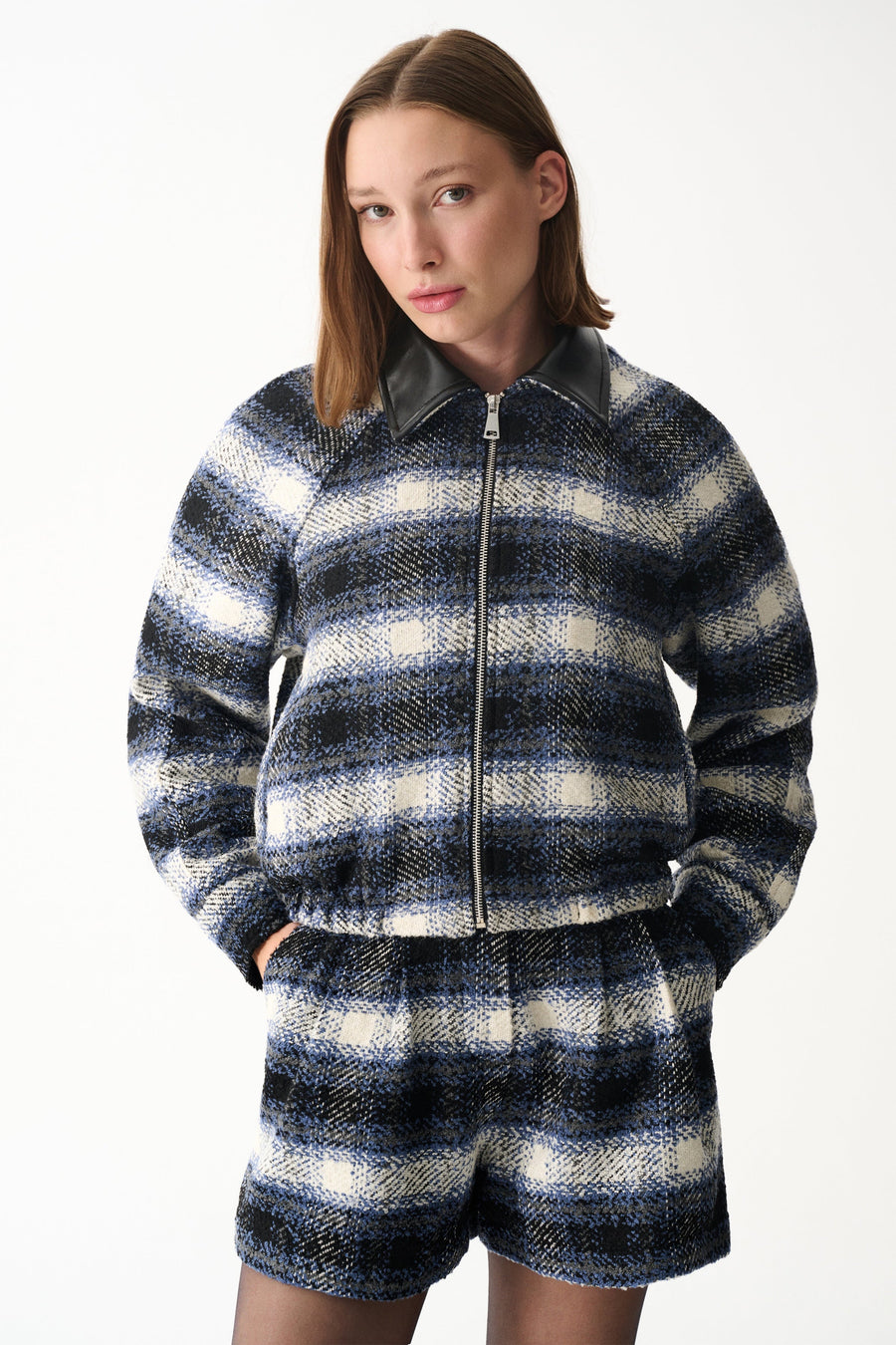 INDIGO JACKET / NAVY BLUE PLAID