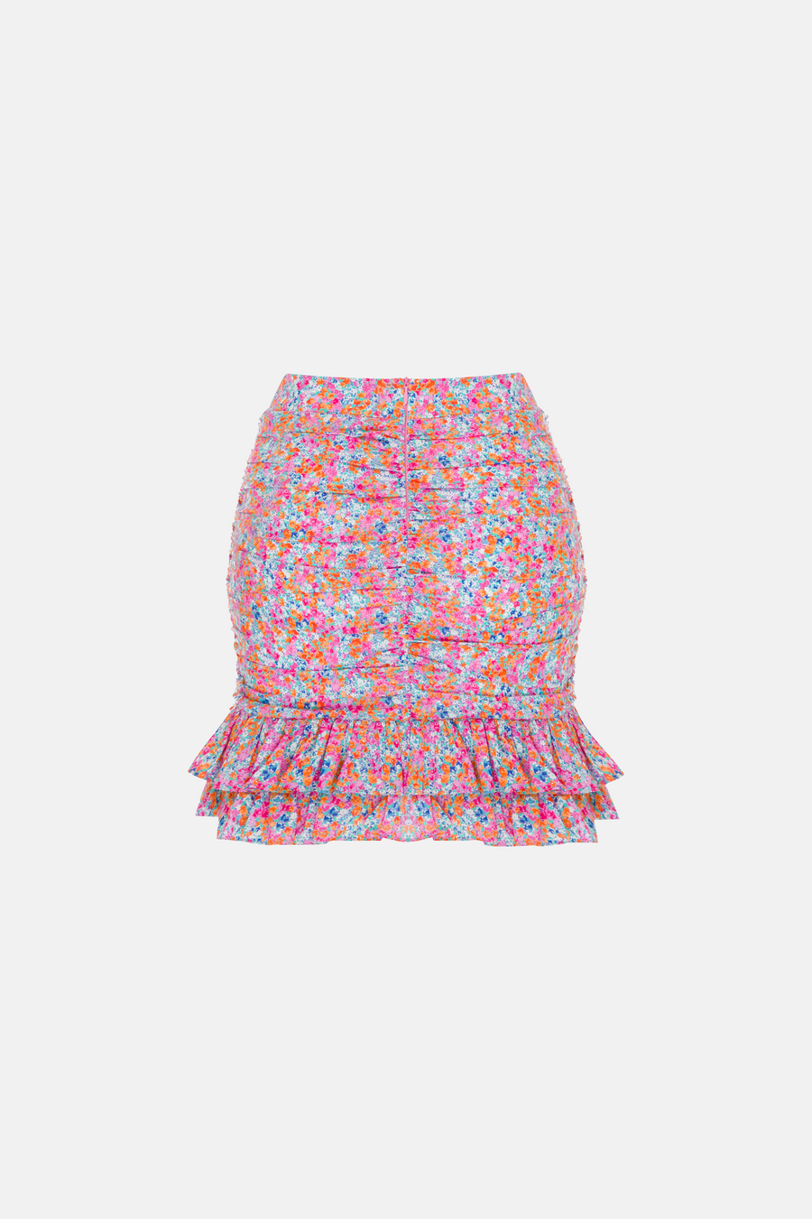 LOLA MINI SKIRT / PINK FLORAL PATTERNED