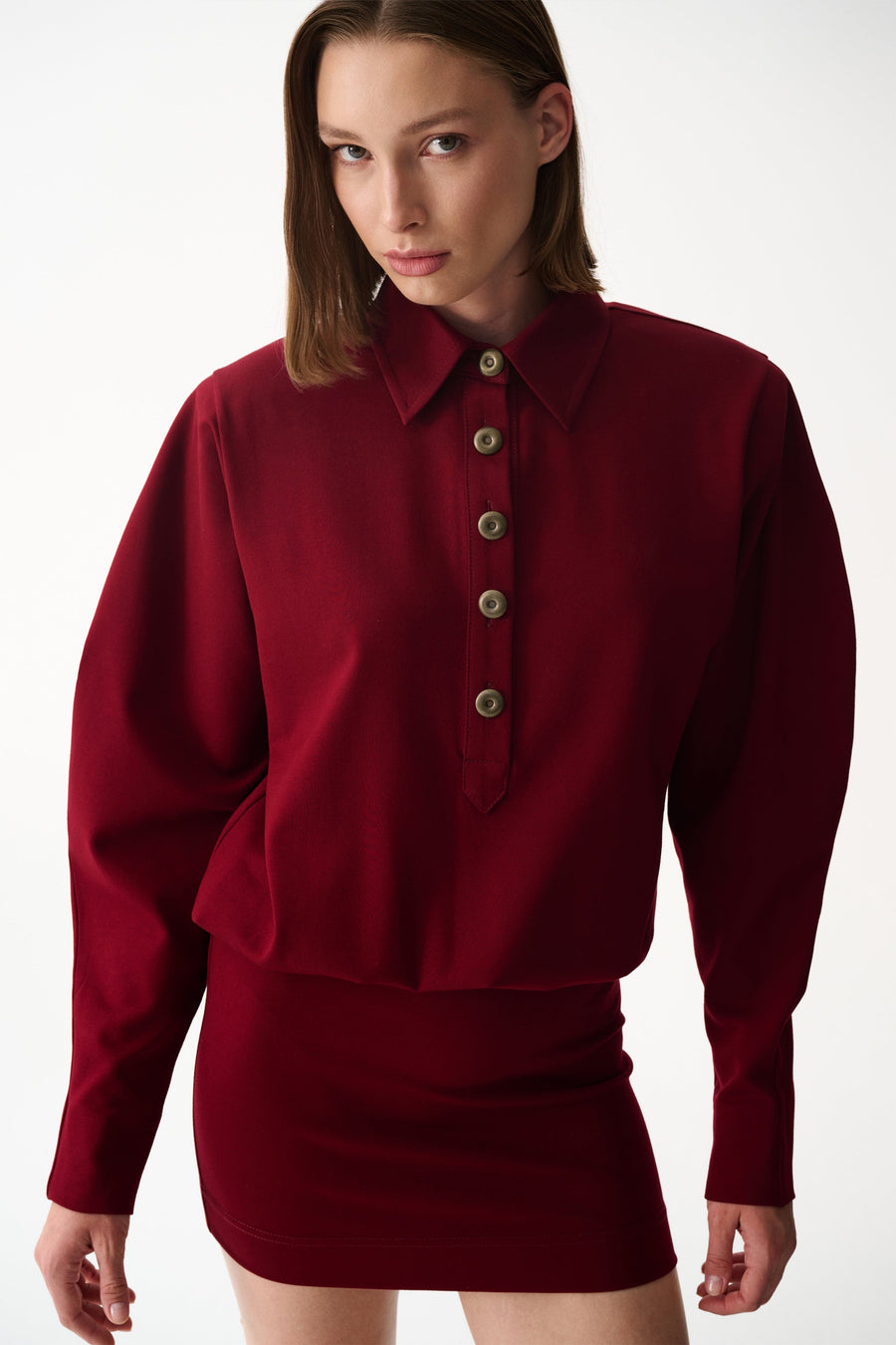LUCKY DRESS / MAROON