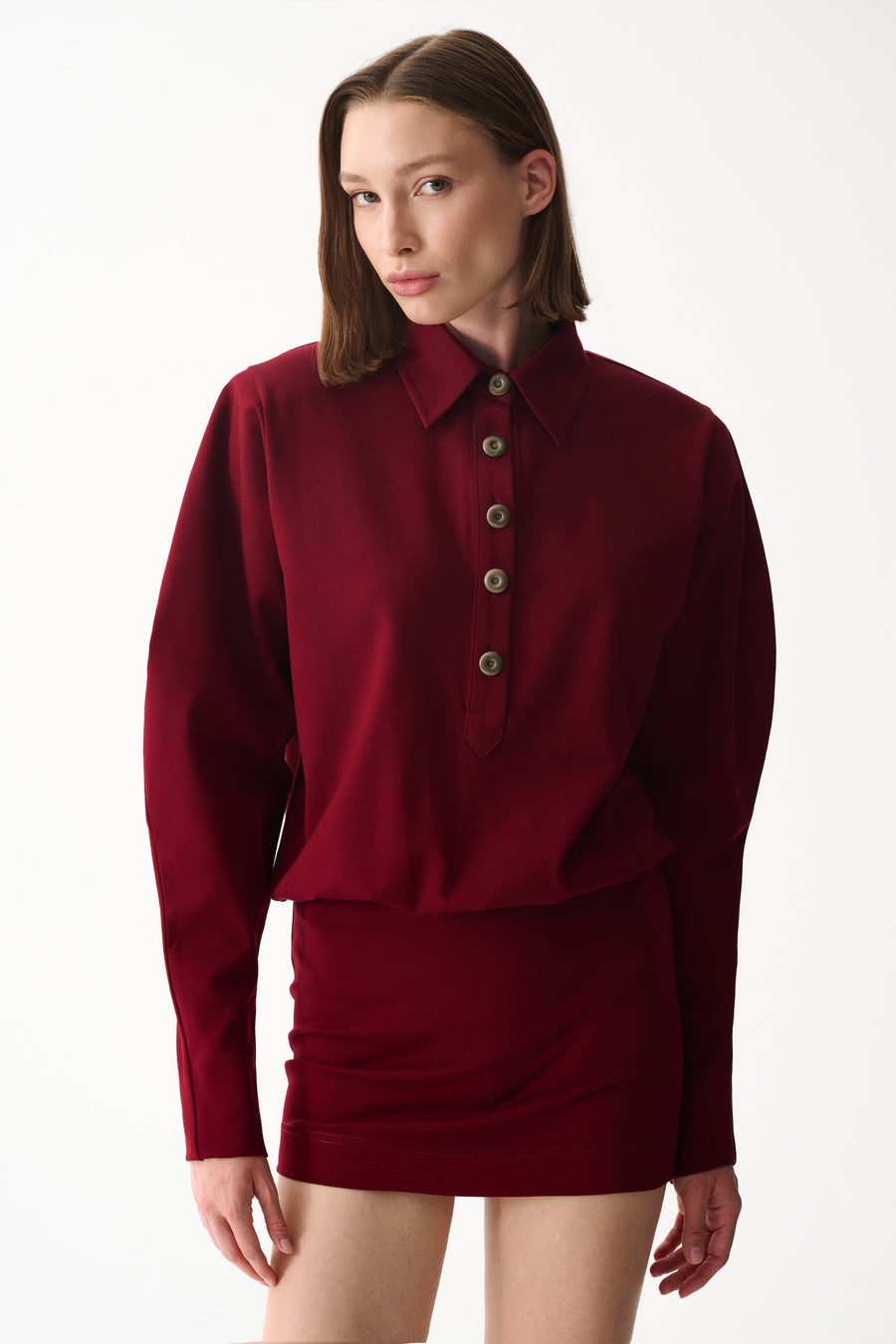 LUCKY DRESS / MAROON