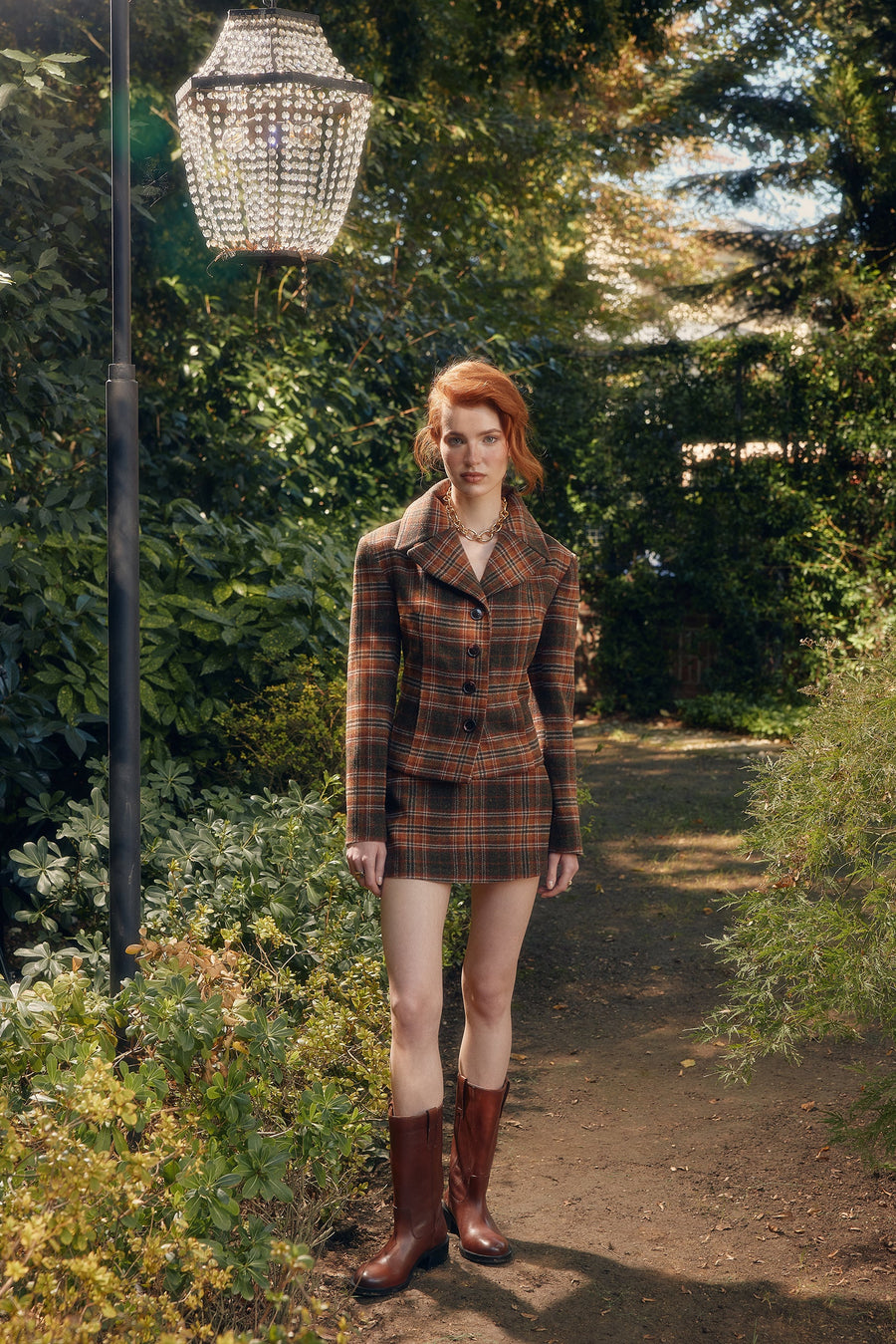 NANCY JACKET / BROWN PLAID