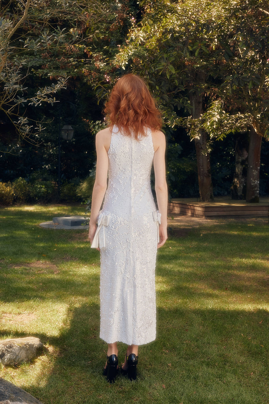 ODETTE MAXI DRESS / ECRU SEQUINED