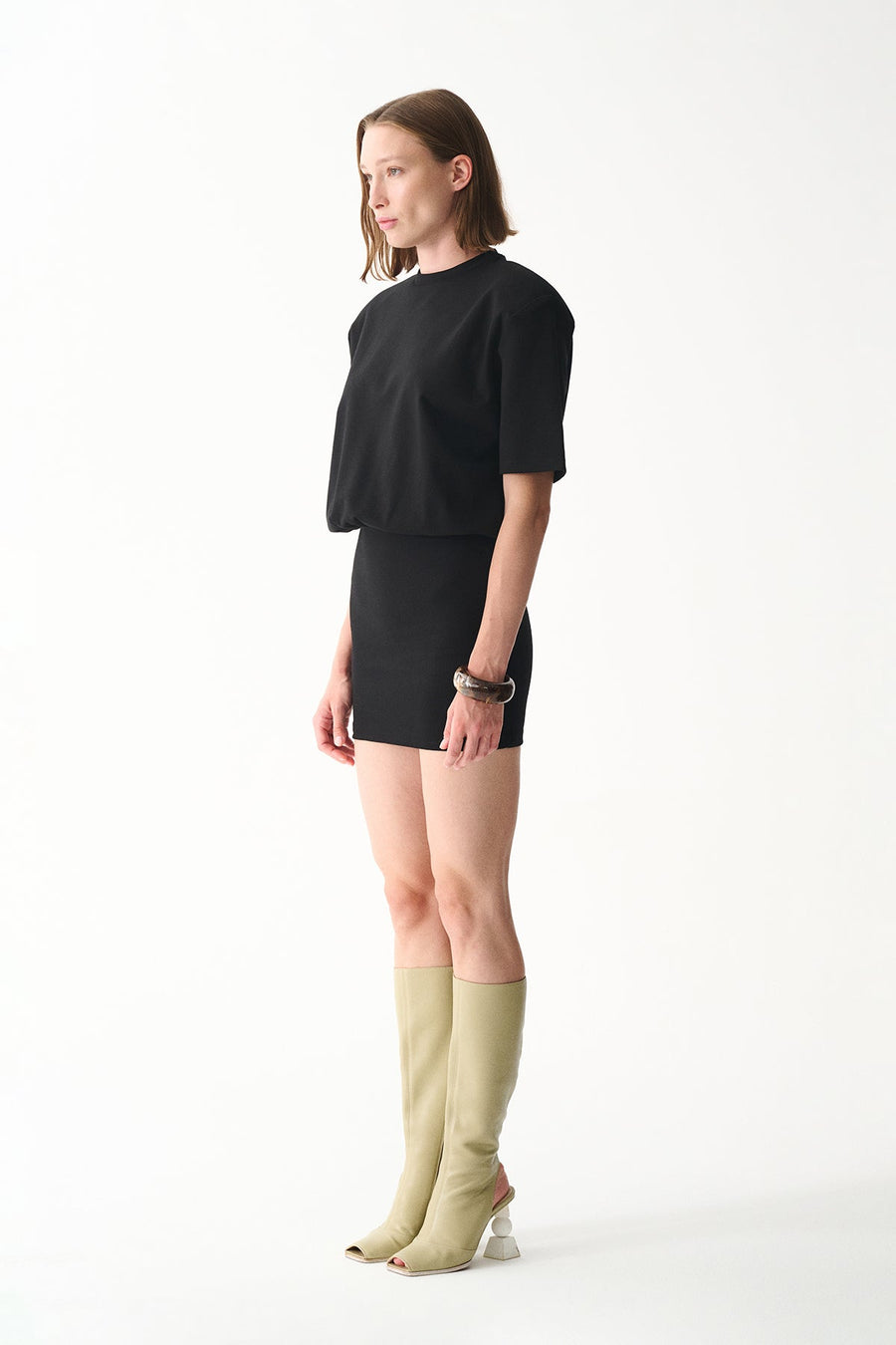 MIU T-SHIRT DRESS / BLACK