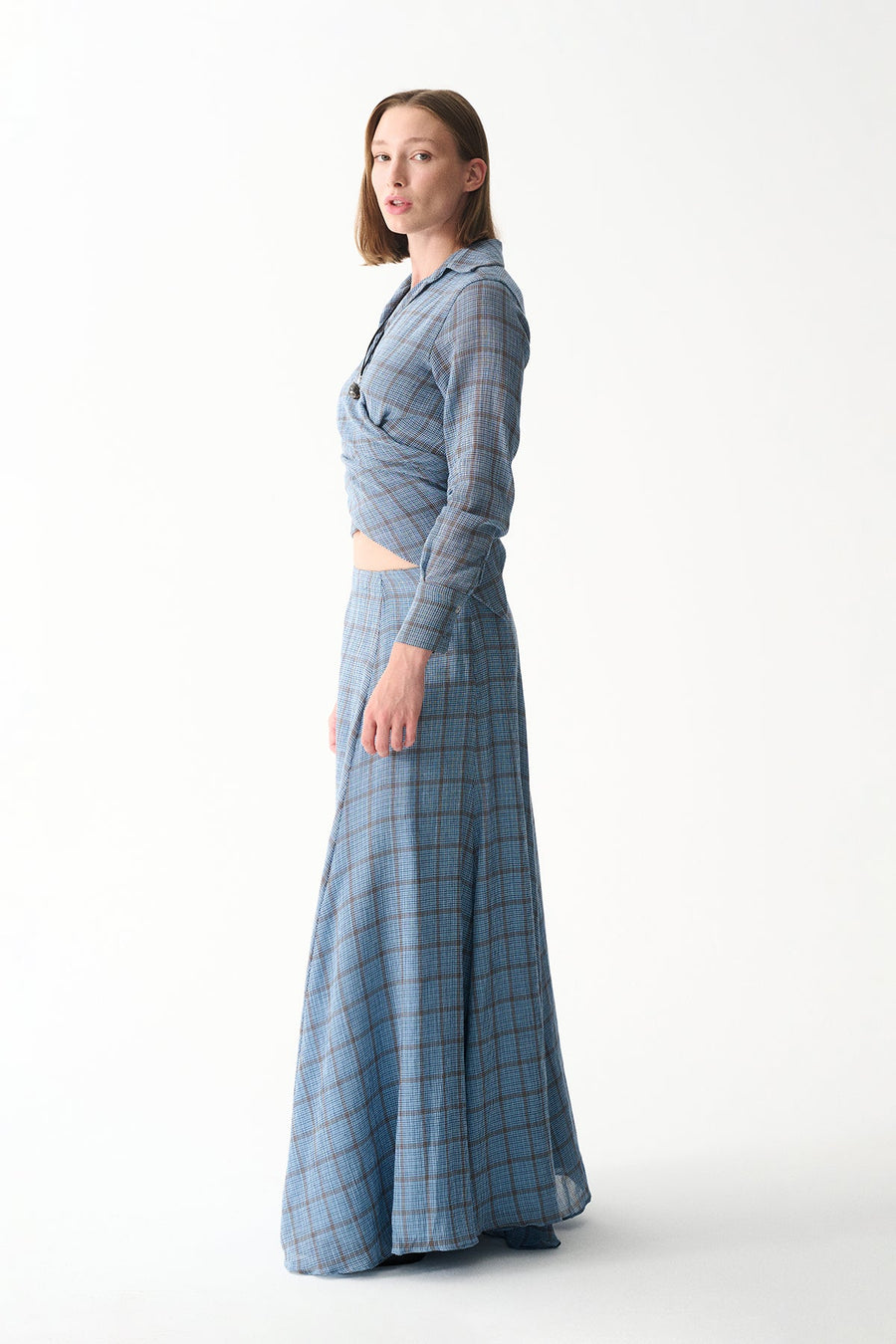 VEGA SKIRT / BLUE PLAID