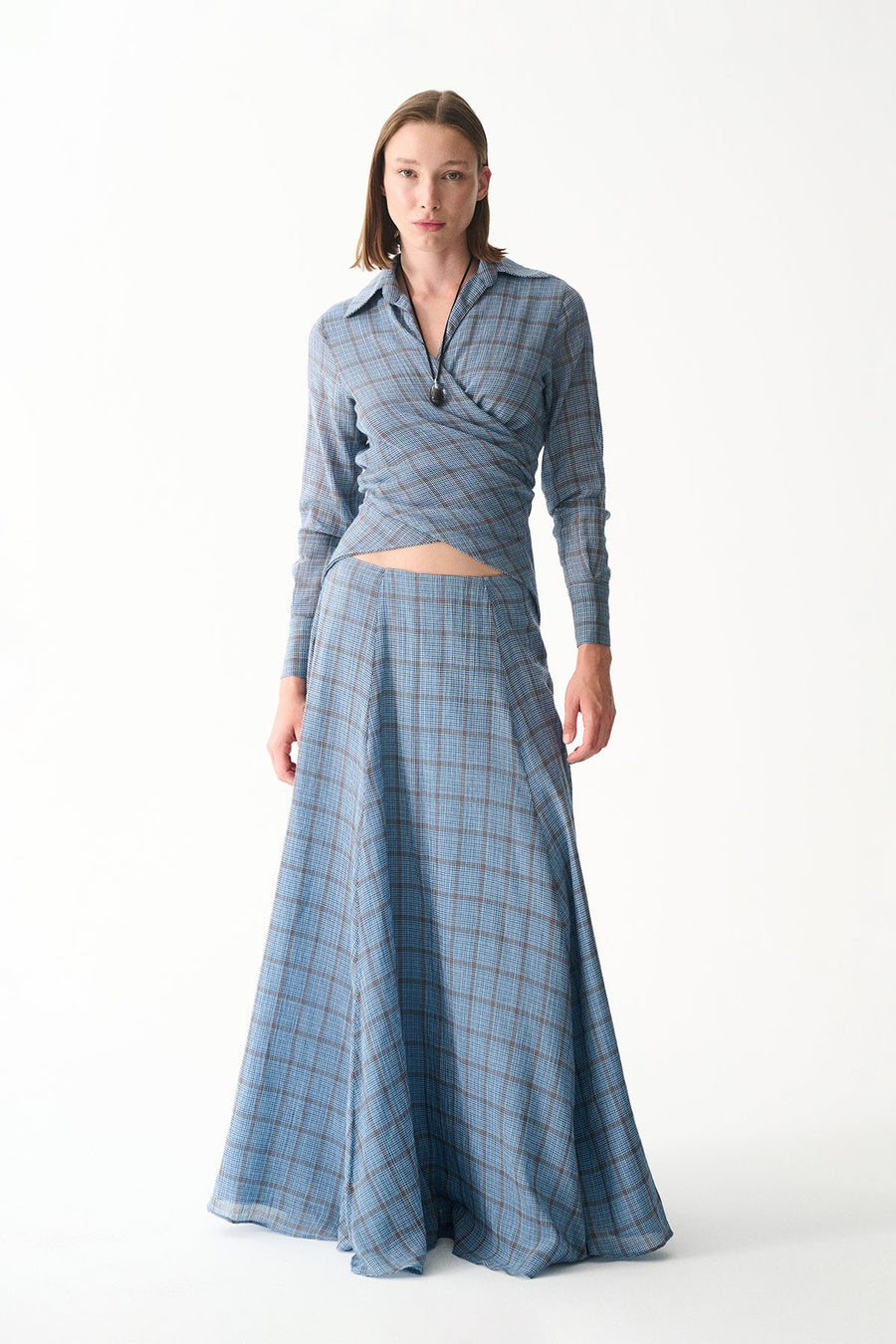 GINA SHIRT / BLUE PLAID