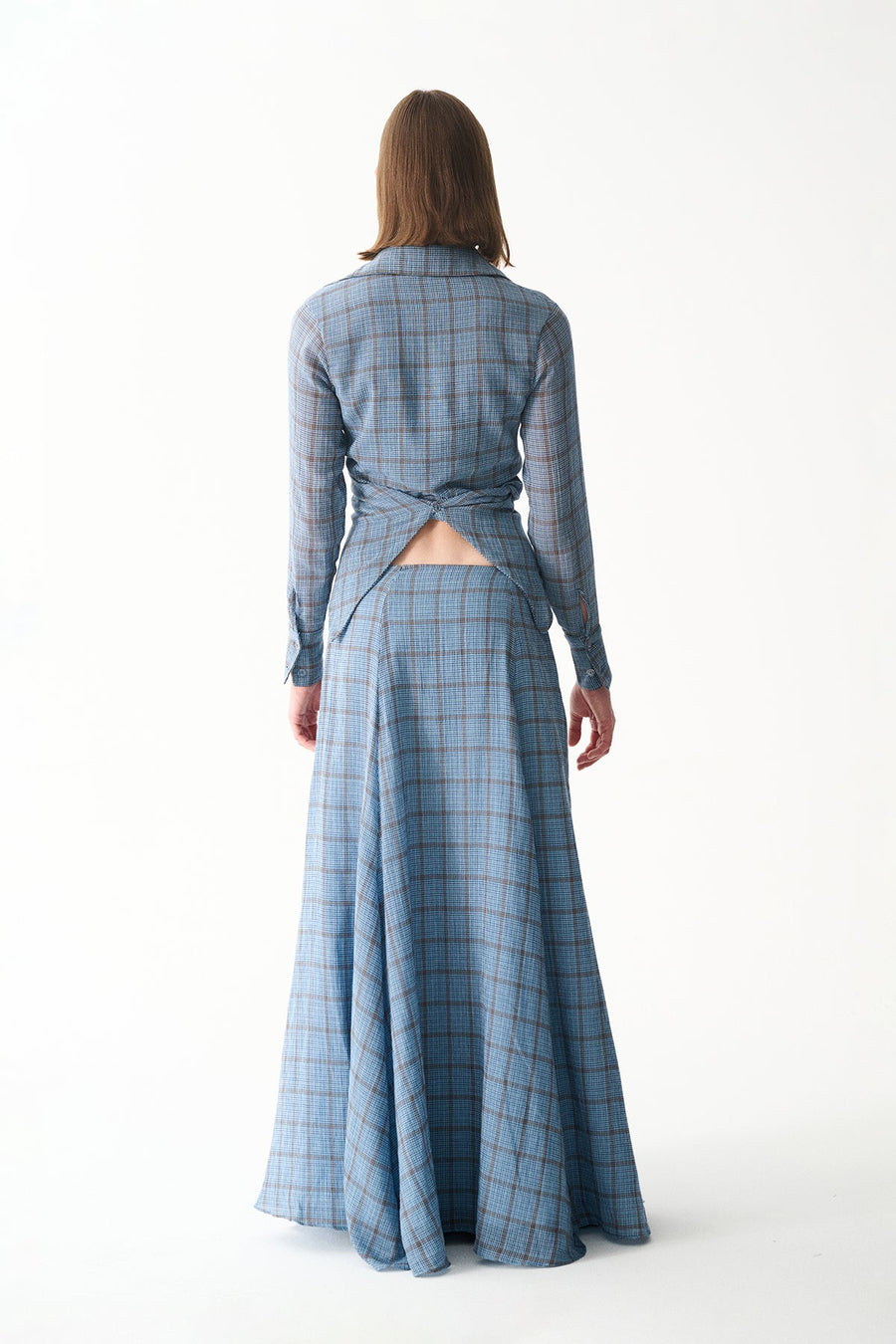 VEGA SKIRT / BLUE PLAID