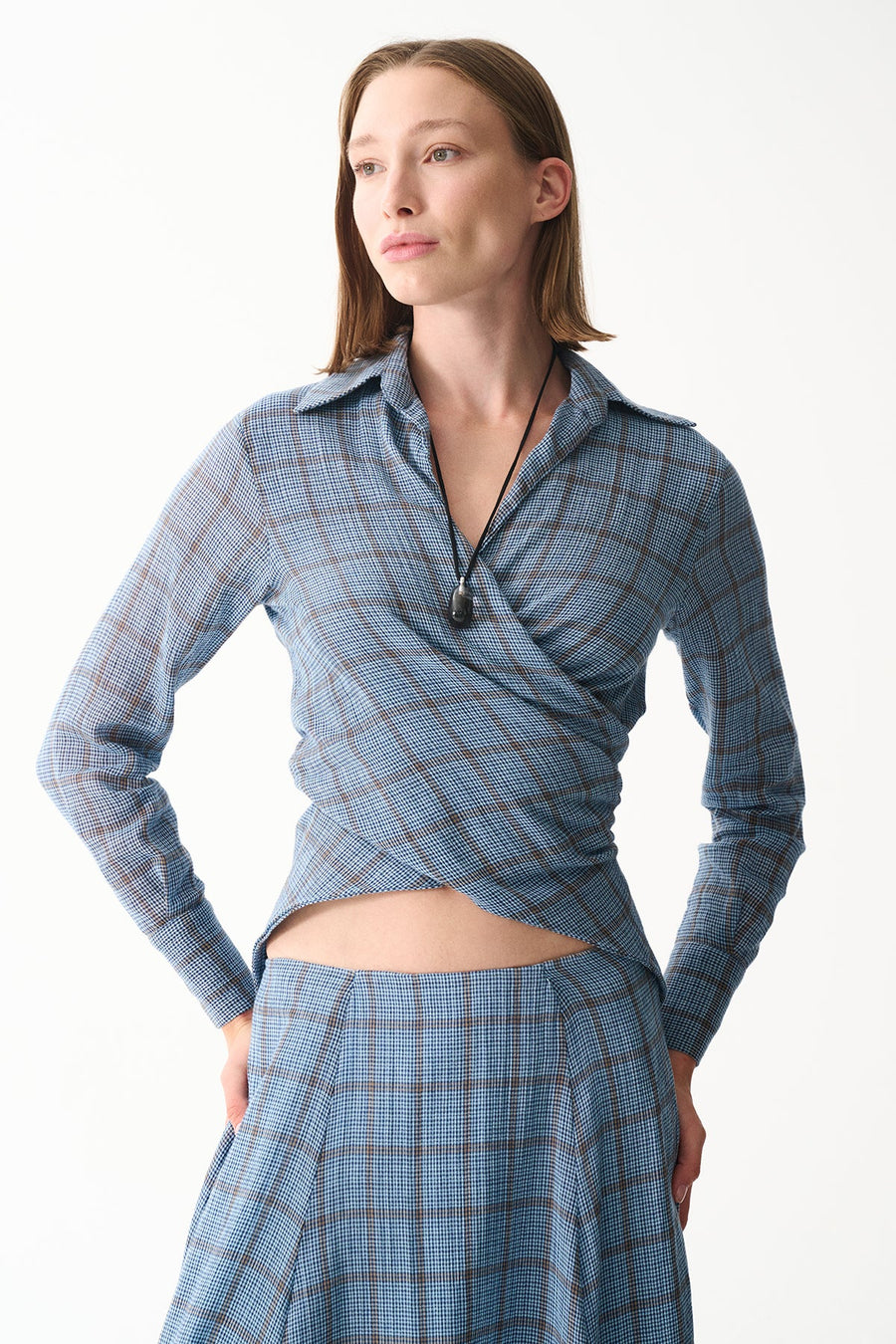 GINA SHIRT / BLUE PLAID