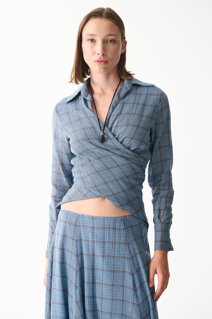 VEGA SKIRT / BLUE PLAID