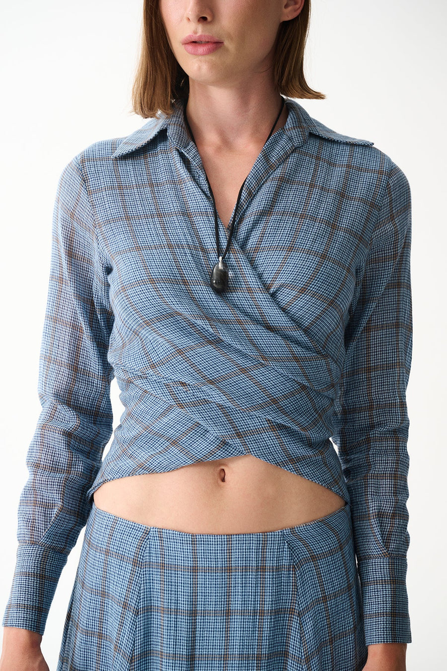 GINA SHIRT / BLUE PLAID