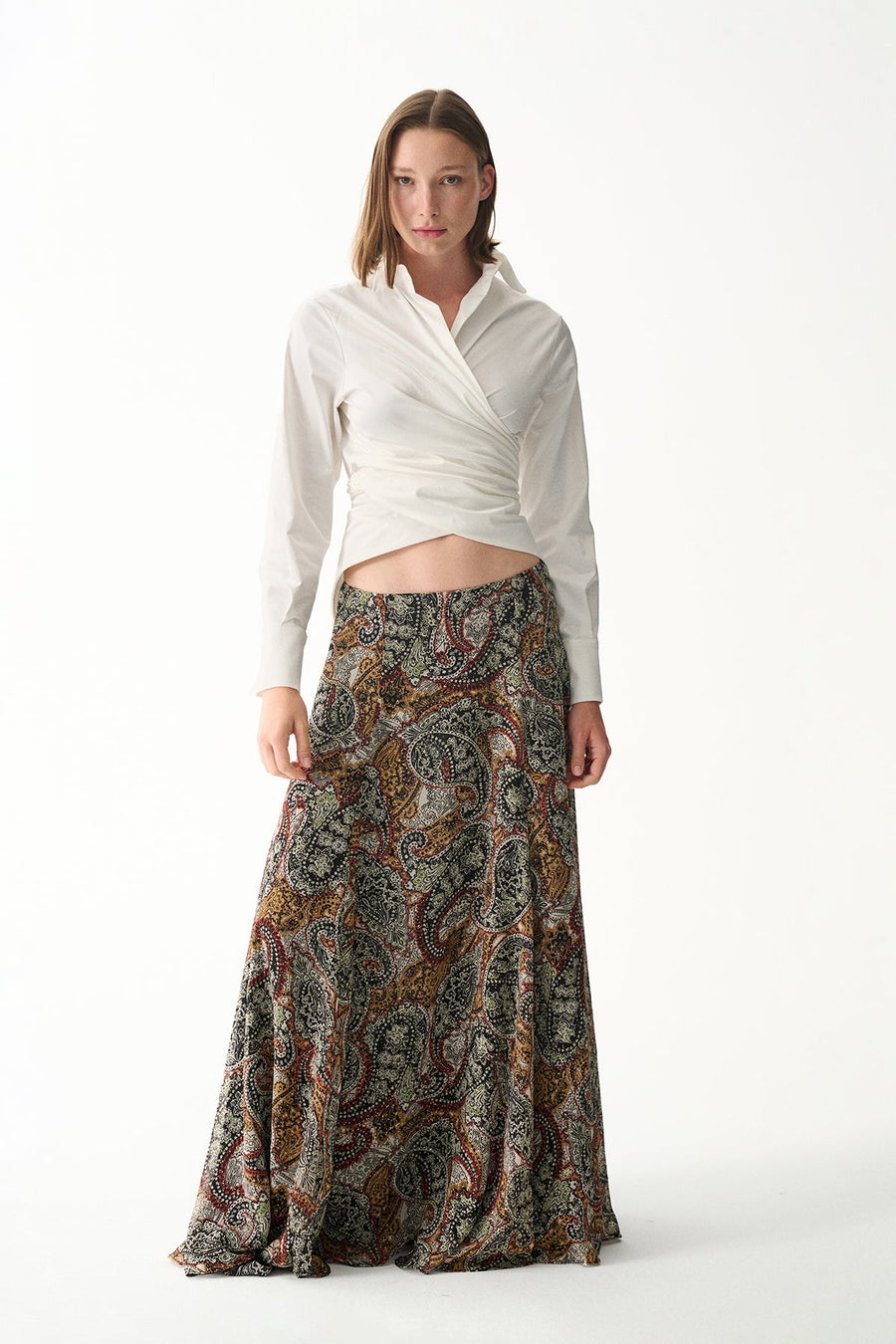VEGA SKIRT / BROWN SHAWL PATTERN