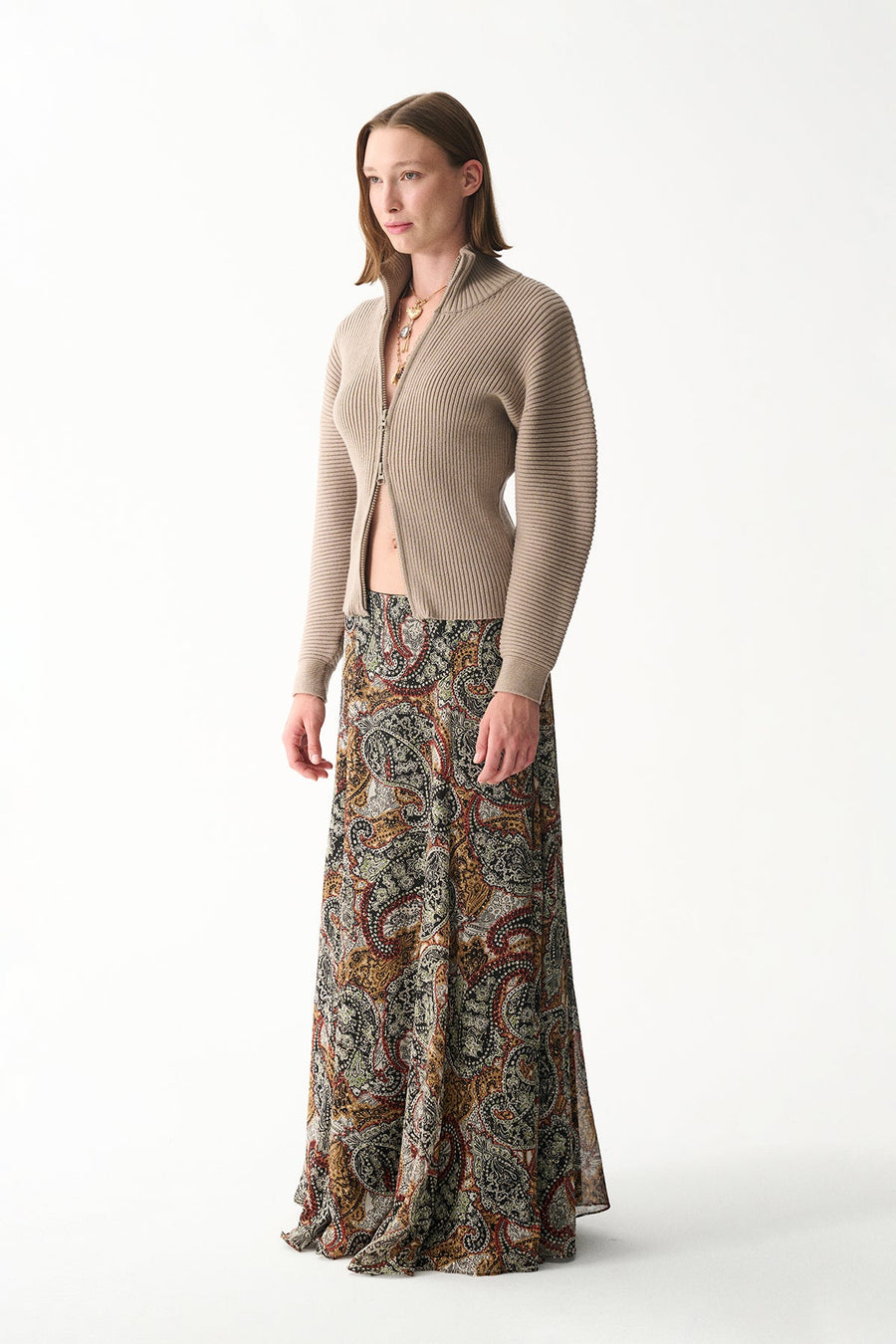 DONA KNIT SWEATER / STONE COLOR