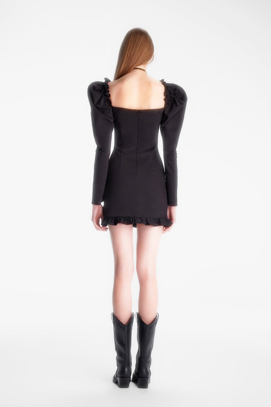 RHIA DRESS / BLACK COTTON