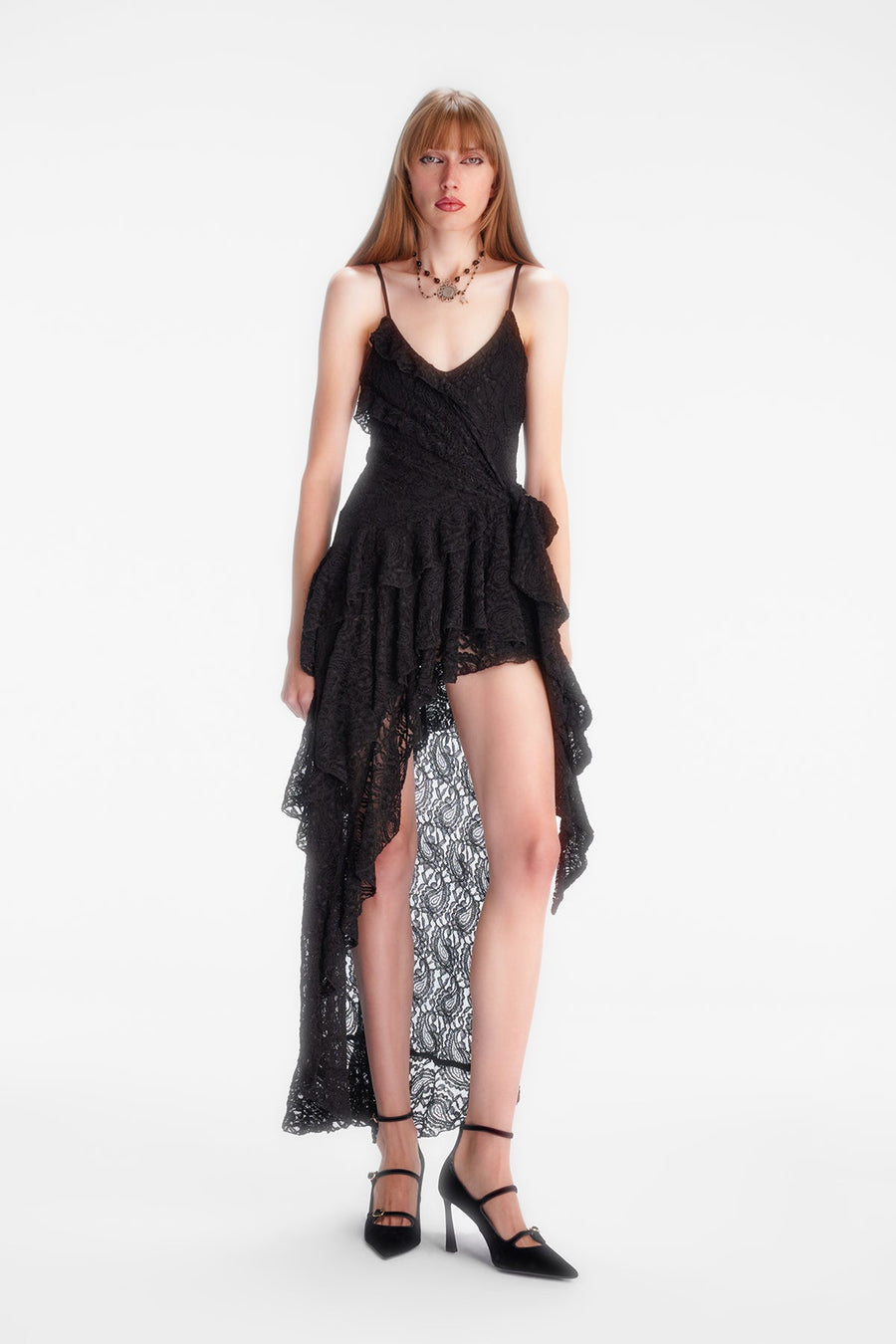 CARMEN LACE DRESS / BLACK