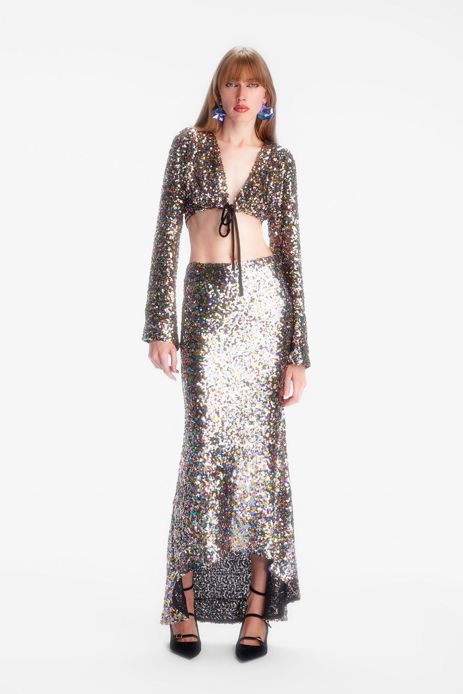 MISTY SKIRT / BLACK SEQUIN